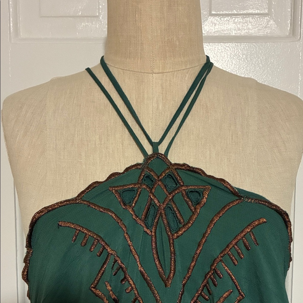 Free People Green Halter Dress - Picture 2 of 7